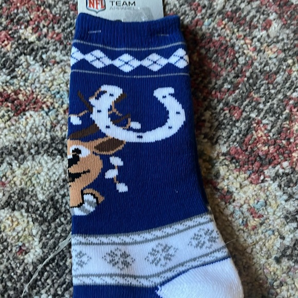 NWT Indianapolis Colts Christmas themed socks - Picture 2 of 4